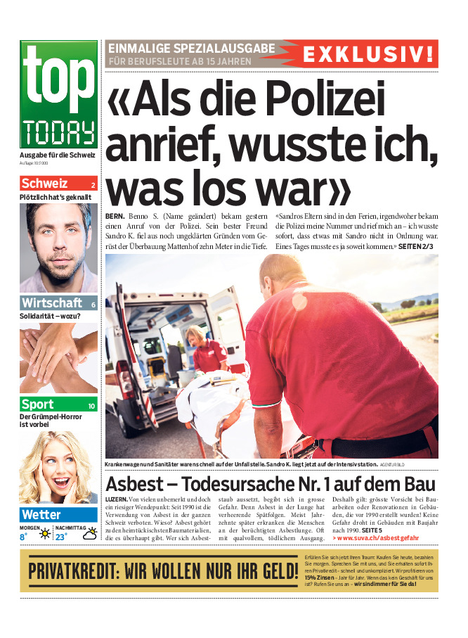 Gratiszeitung «top TODAY»